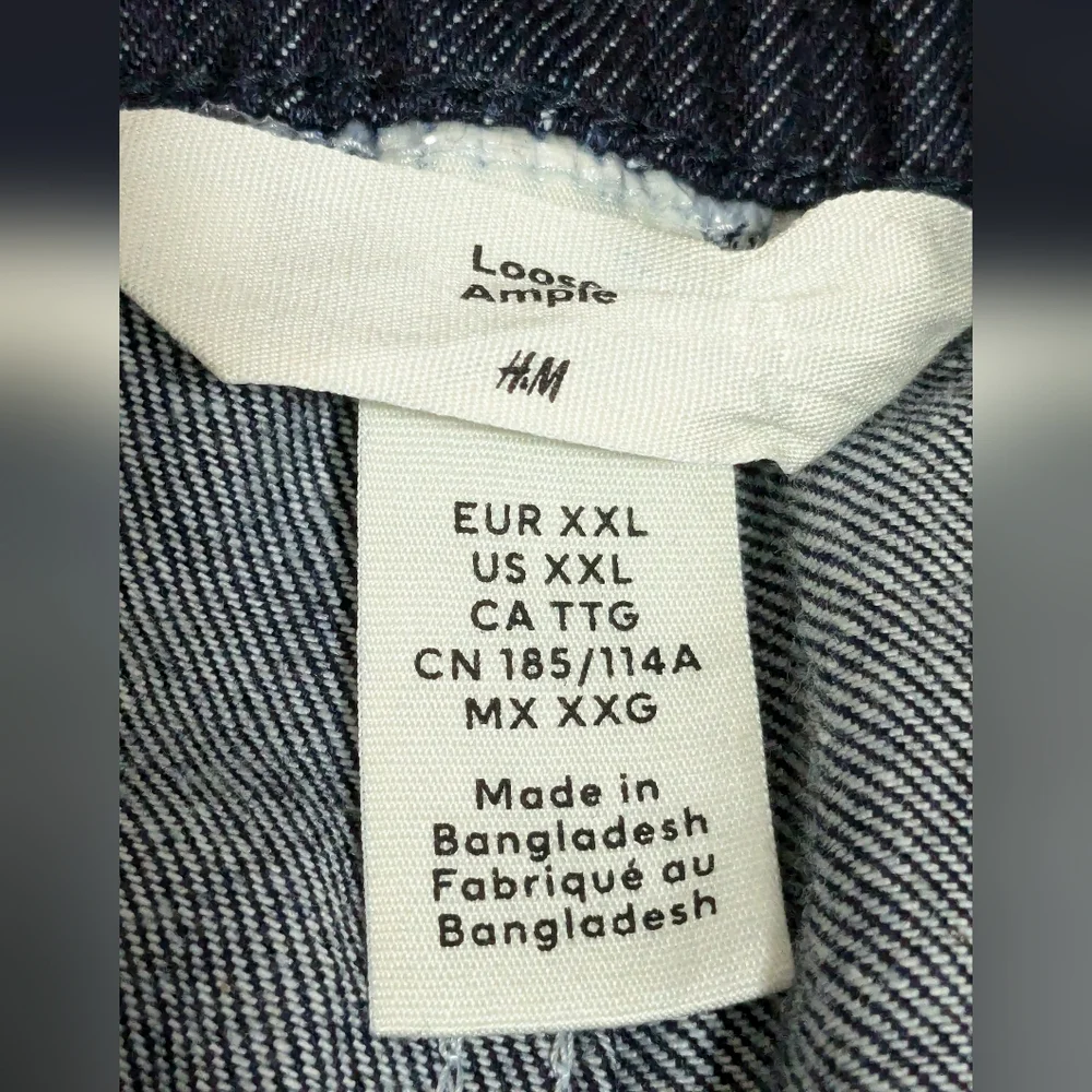 NWOT H & M XXL Loose Cargo Denim Joggers(bin2)